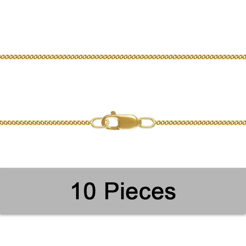 1Mm Curb Chain Necklace 14K
