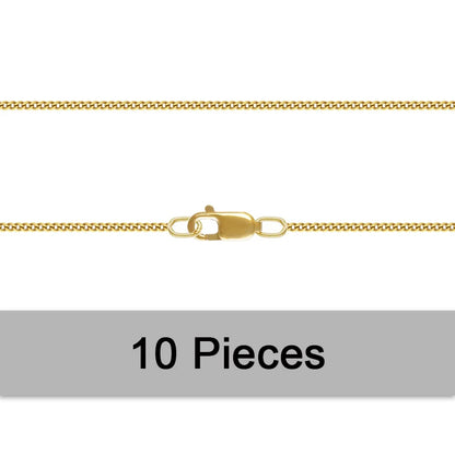 1Mm Curb Chain Necklace 14K
